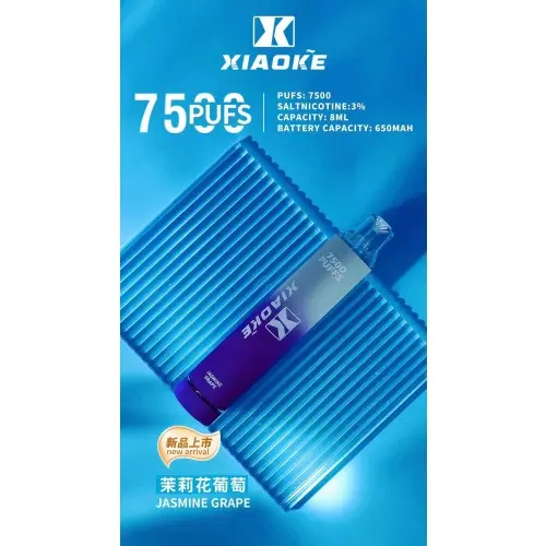 XIAOKE梟客7500口拋棄式電子煙 網狀霧化技術長效穩定輸出 8ml大容量高規格定位 台灣現貨