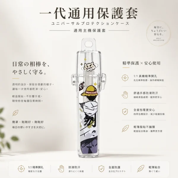 一代通用主機卡通貼圖透明保護套 強化防摔防刮工藝 便攜耐磨矽膠軟套 台灣現貨秒發