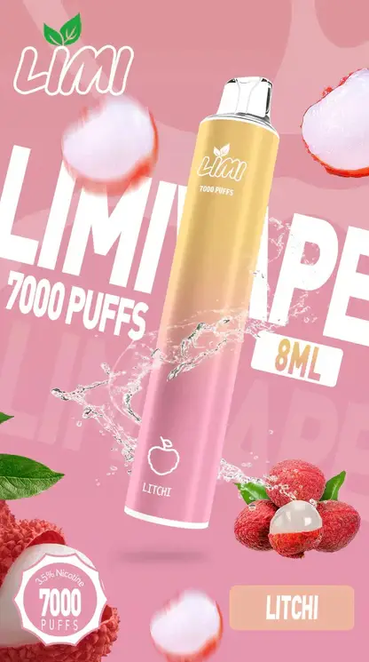 LIMI拋棄式一次性7000口-5.webp LIMI 冰感水果系列 7000口 炫彩吸氣發光視覺設計 結合可充電大電量與高解析清涼口感