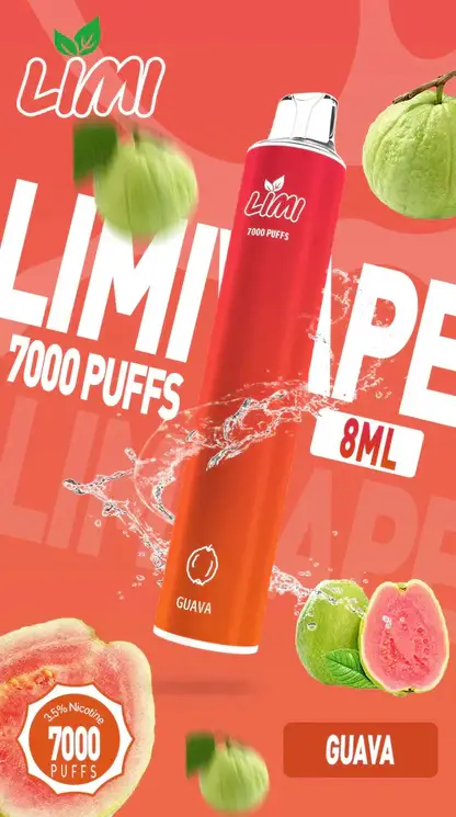 LIMI拋棄式一次性7000口-7.webp LIMI 冰感水果系列 7000口 炫彩吸氣發光視覺設計 結合可充電大電量與高解析清涼口感