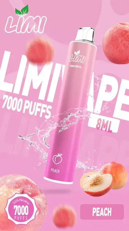 LIMI拋棄式一次性7000口.webp LIMI 冰感水果系列 7000口 炫彩吸氣發光視覺設計 結合可充電大電量與高解析清涼口感