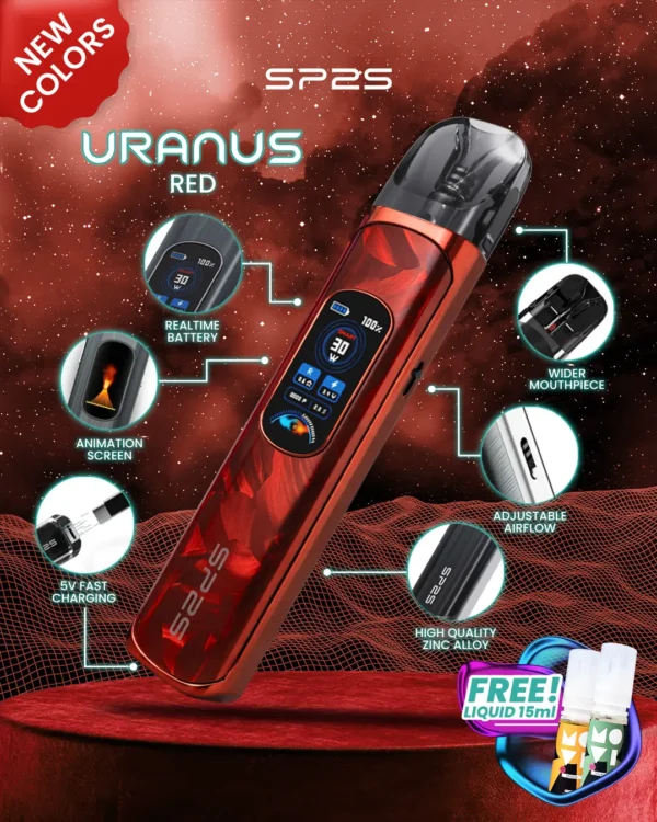 MP-Uranus-1080x1350px-New-Product-Red.webp SP2S Uranus 天王星 開放式主機 1000mAh 大容量續航與快充設計 滿足全天候隨身攜帶與長效抽吸需求