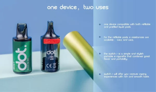 DOT switch 佩特里專用主機 完全適配 DOT switch 專用煙彈 升級終極防漏氣道結構