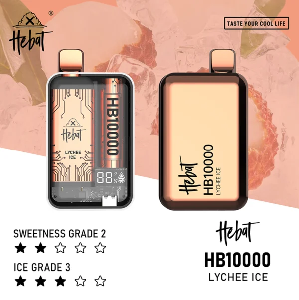 lizhi.webp Hebat喜貝系列 10000口大容量拋棄式電子煙 15ml儲油艙替換系統 5%尼古丁鹽 台灣現貨