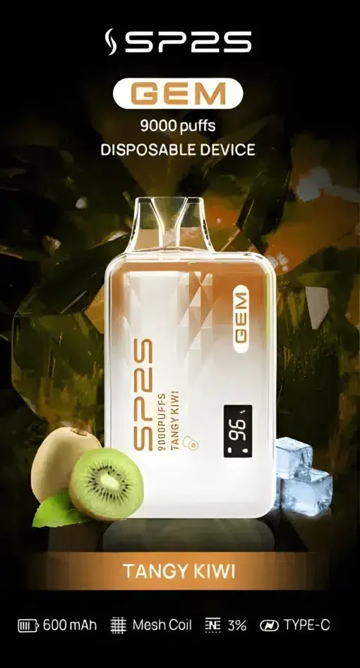 SP2S思博瑞GEM 9000口拋棄式電子煙 巨量裝煙油續航天花板 透明水晶質感定位 台灣現貨
